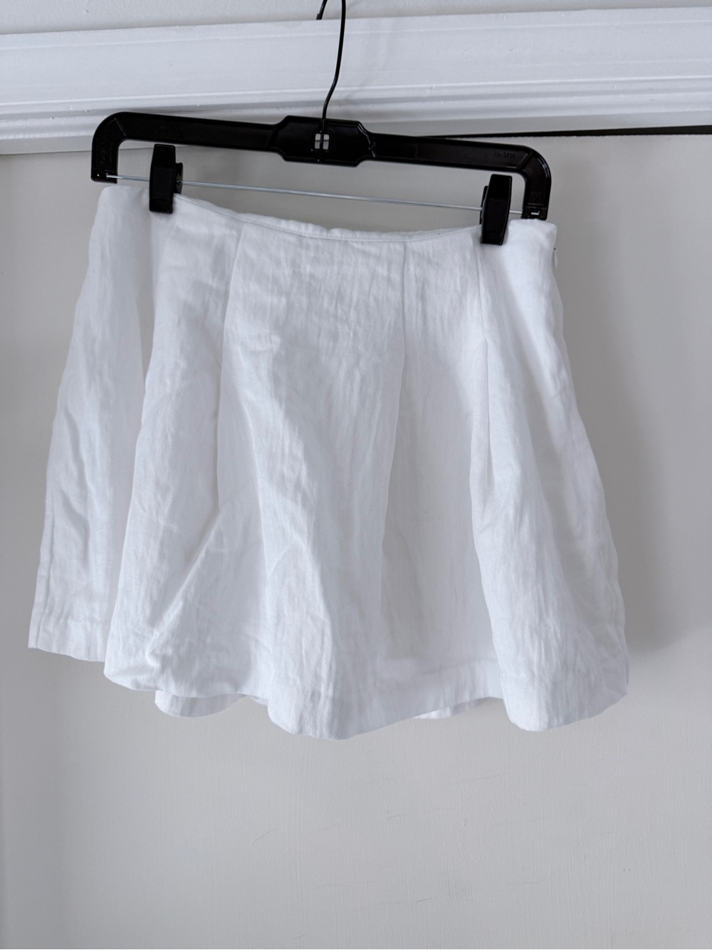 White Linen Mini Skort